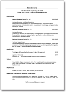 Sample Resume for Software Developer Position - Template USA