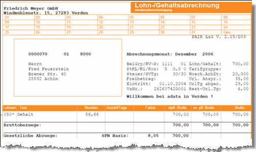Produktbild adata Lohn und Gehalt