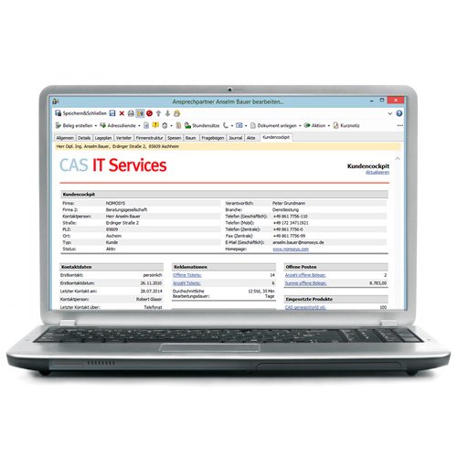1. Produktbild CAS IT Services - CRM für die IT-Branche
