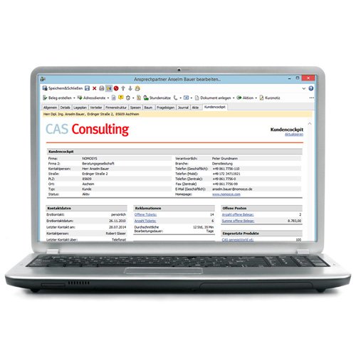 1. Produktbild CAS Consulting - CRM für die Unternehmensberatung