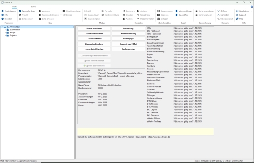 SJ OFFICE Startbildschirm