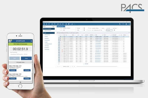 PACS Software: Erfassung von Zeiten und Reisekosten