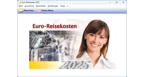 Euro-Reisekosten 2025 Startbildschirm