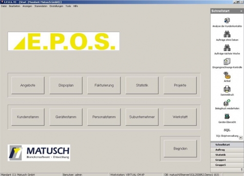 1. Produktbild E.P.O.S. - Vermietsoftware für Autokrane und Schwertransporte uvm
