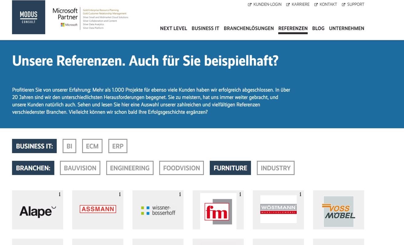 MODUS FURNITURE – Die Software für die Möbelindustrie
