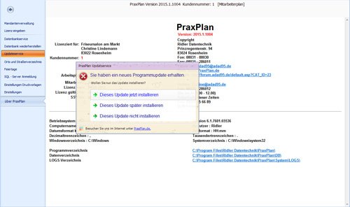 PraxPlan Updateservice