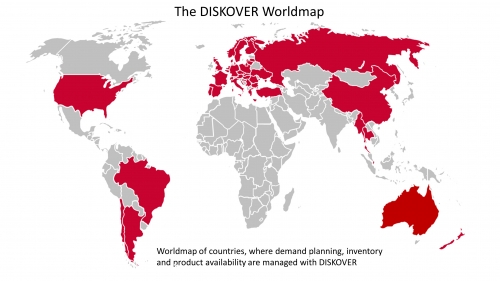 Die DISKOVER World map