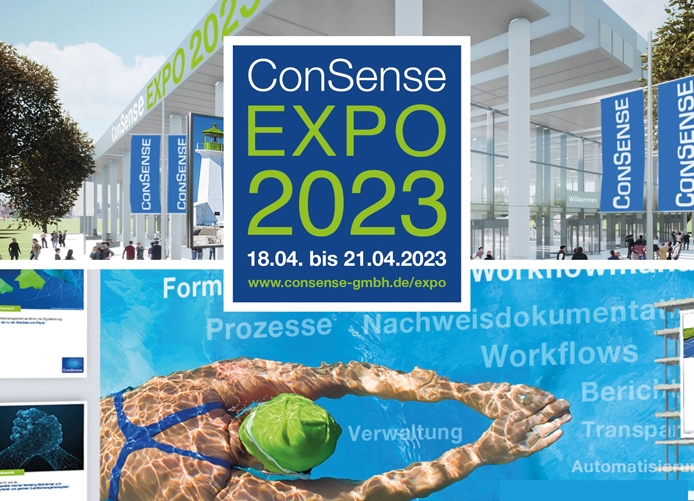 Das easyJOB Anzeigenlayout Frühlingsfrische ConSense News: Digitale QM-Fachmesse ConSense EXPO vom 18. bis 21. April 2023
