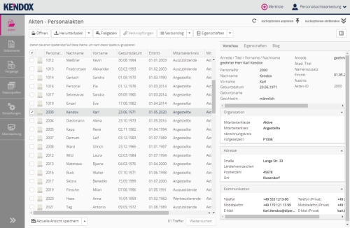 Personnel Files Overview