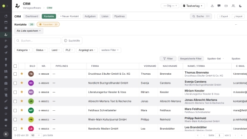 open.junixx CRM – Kontakte und Kundenverwaltung