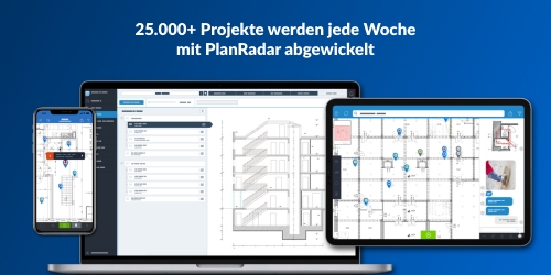25.000+ Projekte werden jede Woche mit PlanRadar abgewickelt