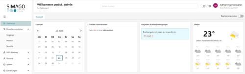 Simago® ID.plus - Dashboard