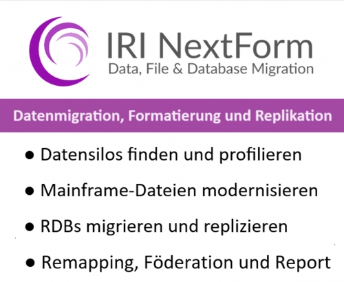 NextForm: Datenmigration, Formatierung und Replikation