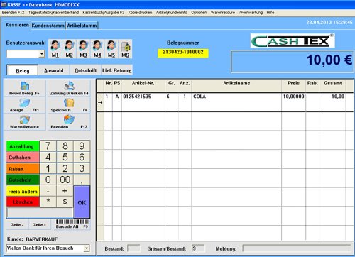 2. Produktbild CASHTEX Kassensystem für Baumärkte, Getränkemärkte