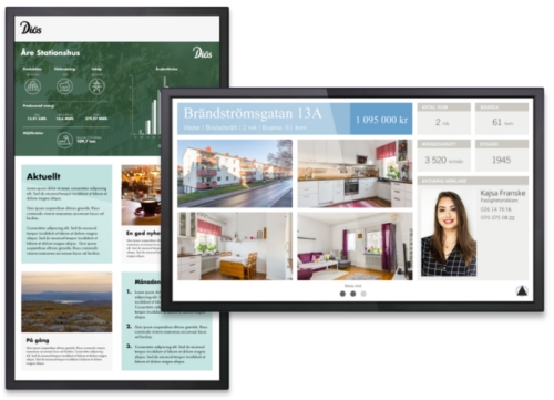 Property‑style bulletin board layout