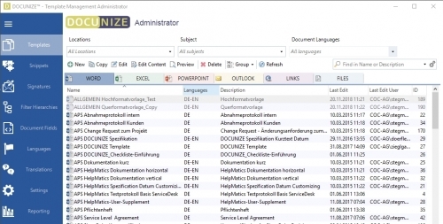 DOCUNIZE™ Interface Administrator