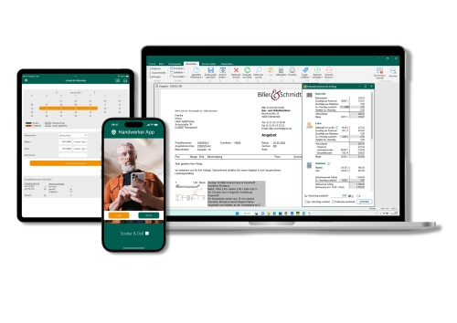 Sander & Doll Handwerkersoftware mit passender Handwerker-App