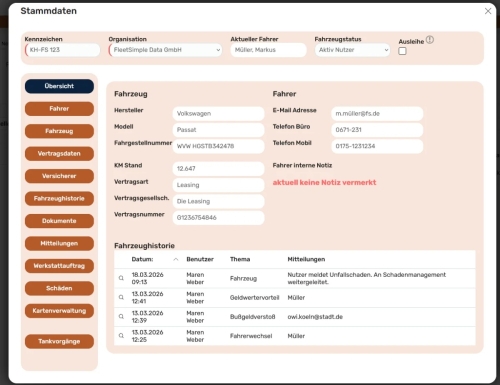 Stammdaten - Übersicht