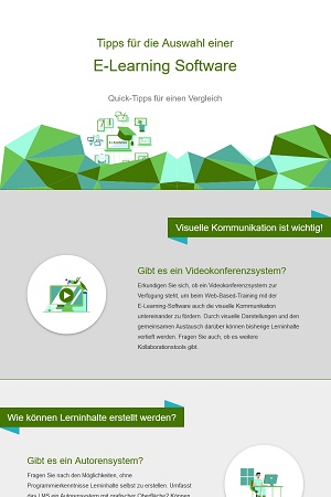 Download Infografik - Tipps für die Auswahl einer E-Learning Software