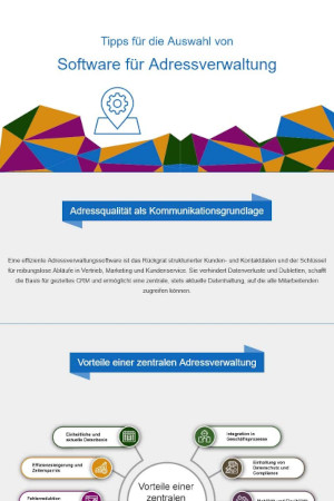 Infografik - Tipps für die Auswahl von Adressverwaltungssoftware
