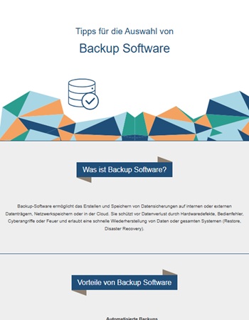Tipps für die Auswahl von Backup Software