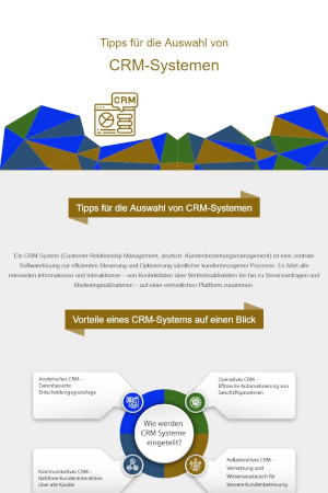 Infografik - Tipps für die Auswahl von CRM Softwarelösungen