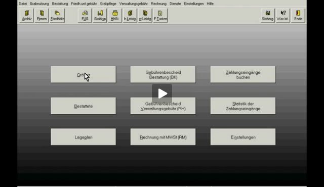 2. Produktvideo  PC-FRIEDHOF Software zur Friedhofsverwaltung