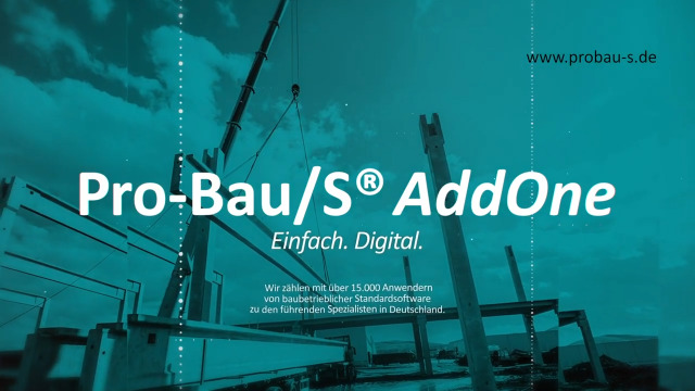 Pro-Bau/S® AddOne Bausoftware - Video